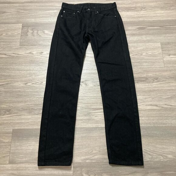 Levi's 505 Regular Fit Straight Leg Black Jeans Size 31x34 - Picture 1 of 8